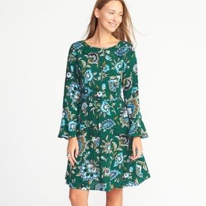 Green floral dress Old Navy size 6